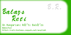 balazs reti business card
